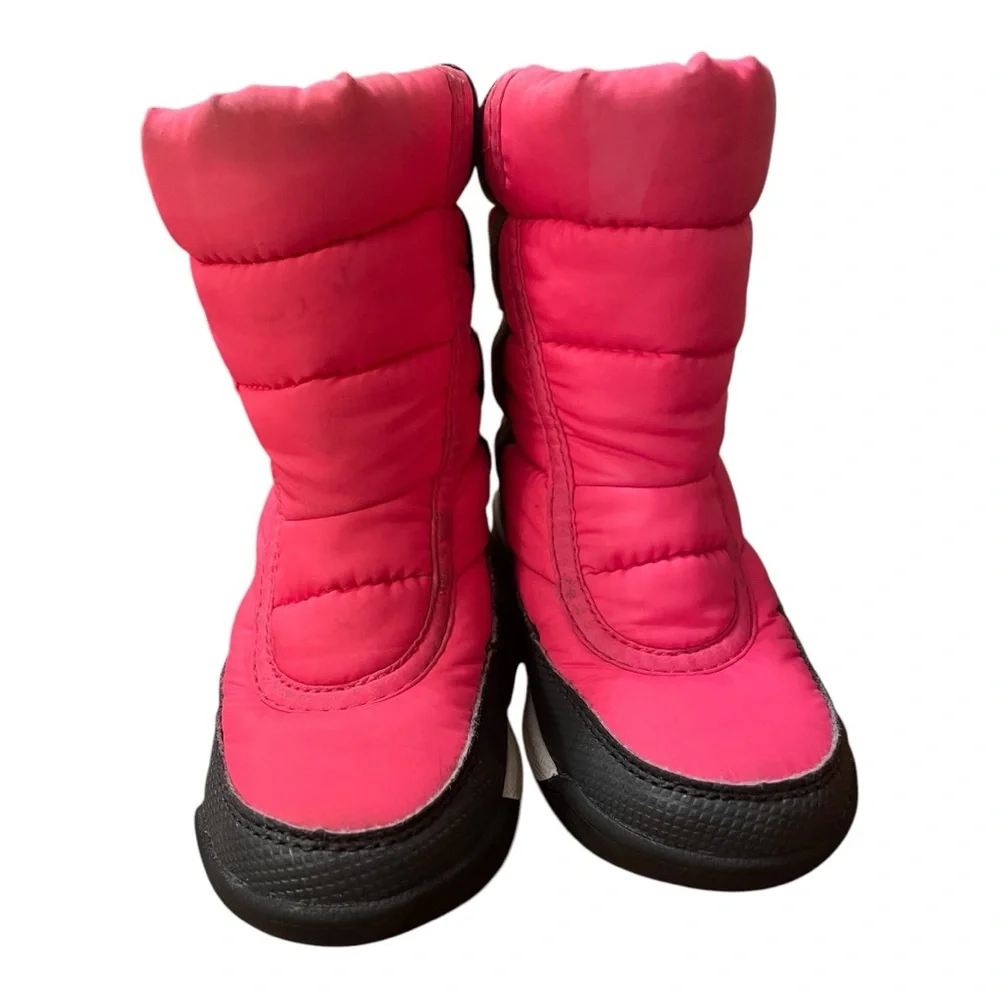 Sorel Youth Whitney II Puffy Mid Waterproof Boots Tropic Pink Size 9